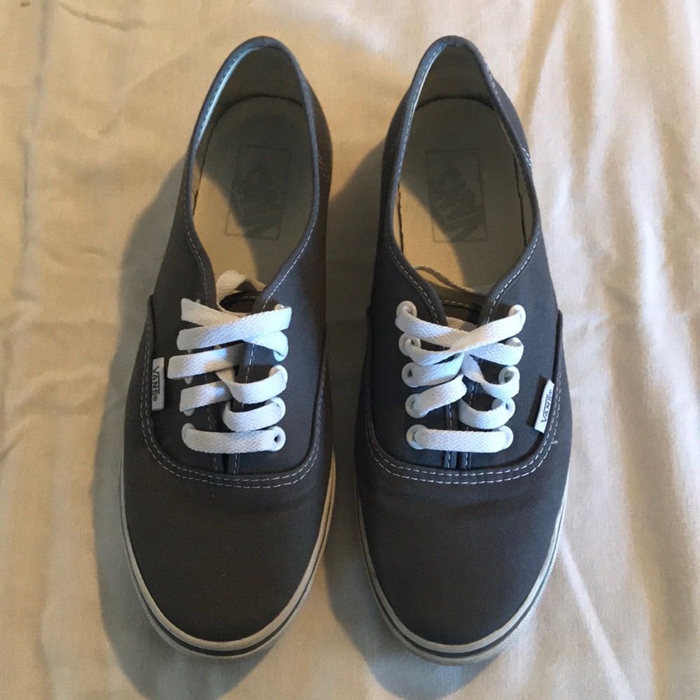Dark grey vans, size 8 women’s or 6.5 men’s